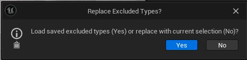 Dialogue de remplacement des types exclus